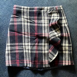 Plaid wool J Crew skirt
